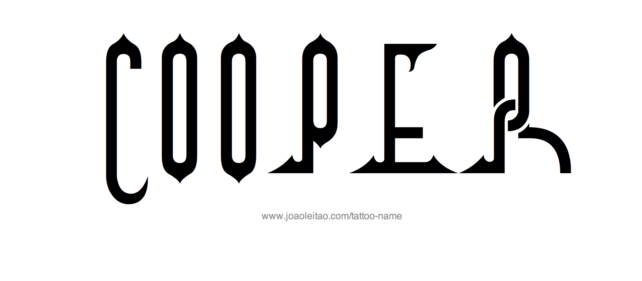 Cooper Name Tattoo Designs